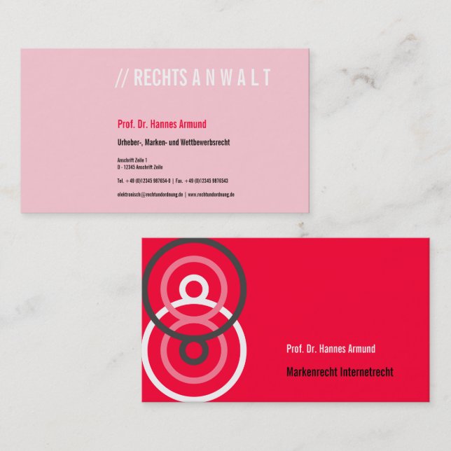 Visitenkarten Frischer Luxus Business Card (Front/Back)