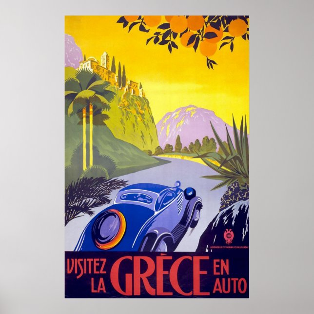 Visitez La Grece En Auto Greece Poster (Front)
