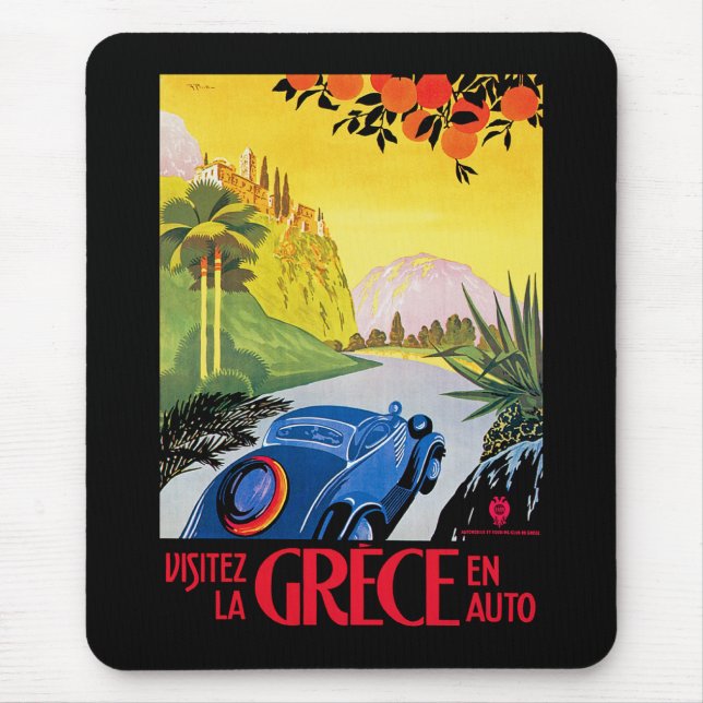 Visitez La Grece en Auto Mouse Pad (Front)