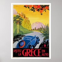 Visitez La Grece en Auto Poster