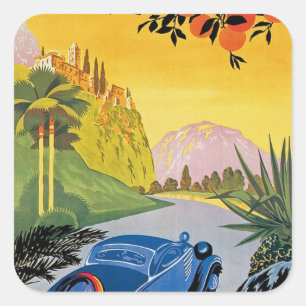 Visitez La Grece en Auto Square Sticker