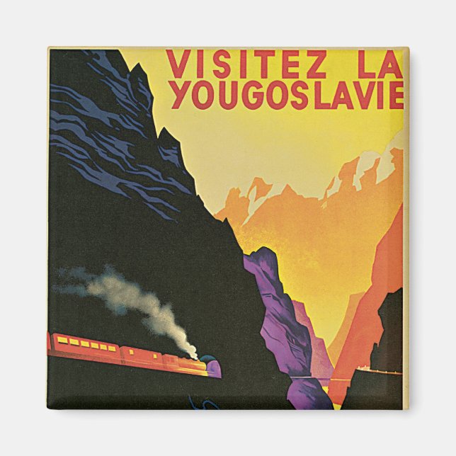 Visitez La Yougoslavie Magnet (Front)