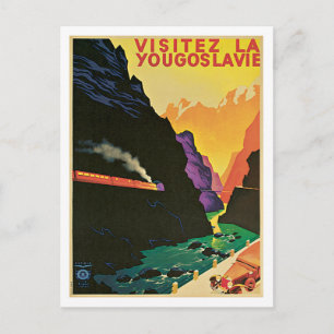 Visitez La Yougoslavie Vintage Travel Poster Art Postcard