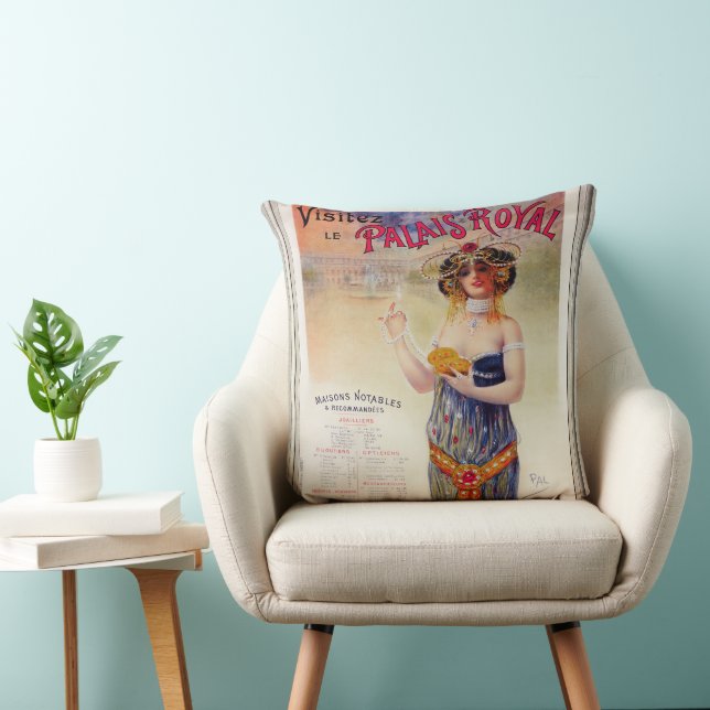 Visitez Le Palais Royal by Jean de Paleologue Throw Pillow (Chair)