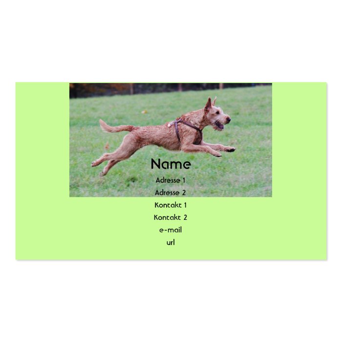 Visiting card “Irish Terrier " Business Card Template