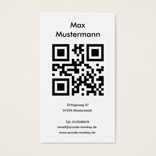 Visiting card, portrait format (individually business card
