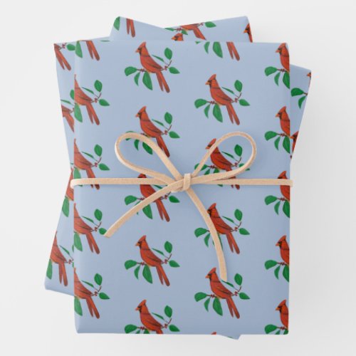 Visiting Cardinals Remembrance In Memory Print Wrapping Paper Sheets