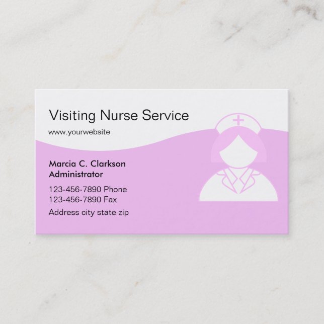 Visiting Nurse Service Business Card (Front)