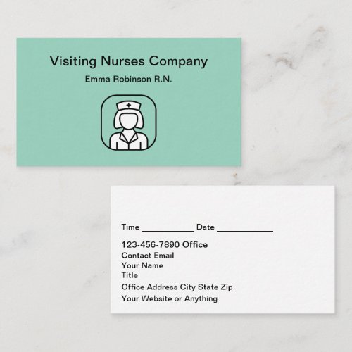 Visiting R.N. Nurse Appointment Cards