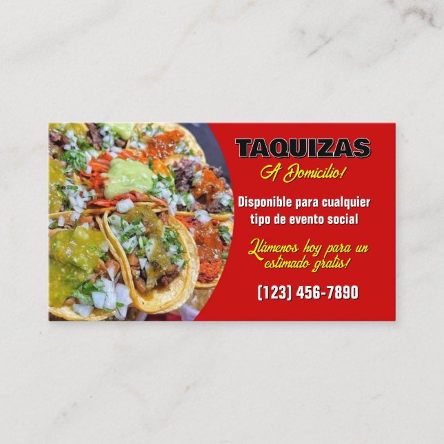 Visiting Tarjeta Business Card (Front)