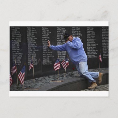 Visiting The Vietnam Memorial Wall Washington DC Postcard