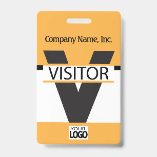 Visitor Badge with your Logo - Gold