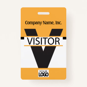 Visitor Badge with your Logo - Gold