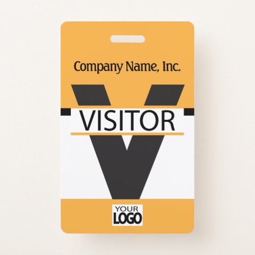 Visitor Badge with your Logo _ Gold