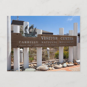 Visitor Center Sign Cabrillo National Monument, CA Postcard