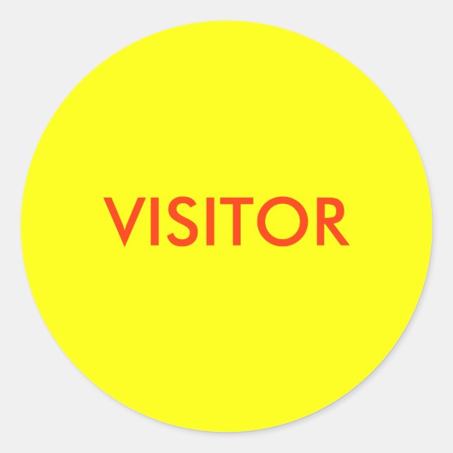 VISITOR CLASSIC ROUND STICKER (Front)