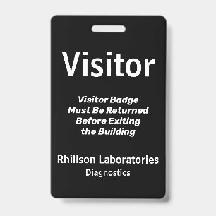 Visitor ID with custom details Badge