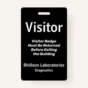 Visitor ID with custom details Badge