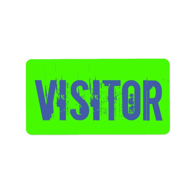 Visitor Label (Front)