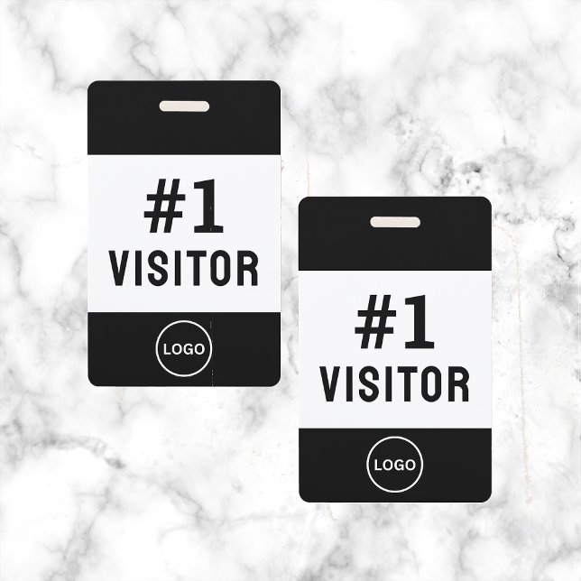 Visitor Logo Company Black Simple Modern Badge (Creator Uploaded)