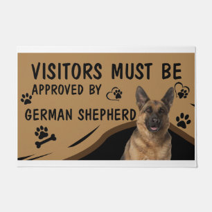 Visitor Must Be Approved By German Shepherd Doormat