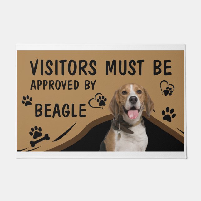 Visitor Must Be Approved By Springer Beagle Doormat (Front)