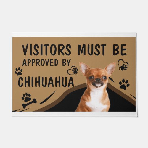 Visitor Must Be Approved By Springer Chihuahua Doormat