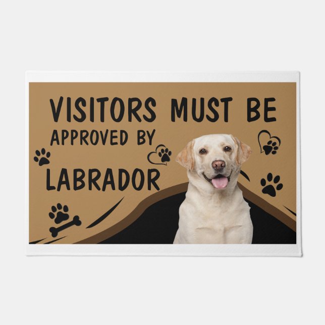 Visitor Must Be Approved By Springer Labrador Doormat (Front)