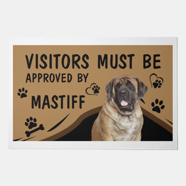 Visitor Must Be Approved By Springer Mastiff Doormat (Front)