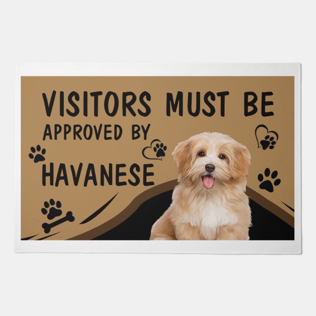 Visitor Must Be Approved By Springer Spaniel Dog  Doormat (Front)