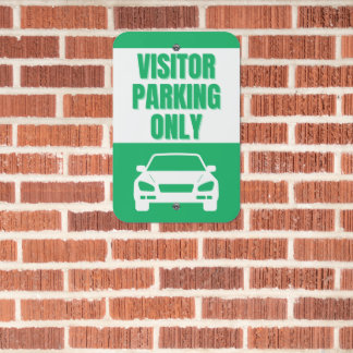 Visitor Parking Only Durable Outdoor Sign Green