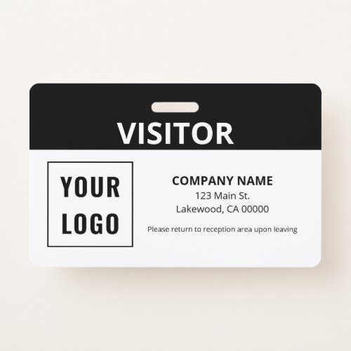 Visitor Pass Simple Logo ID Badge