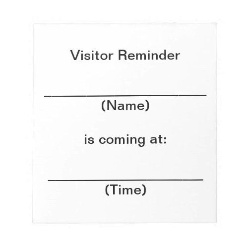 Visitor Reminder Notes