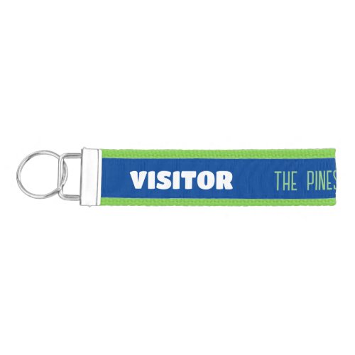Visitor with your business name wrist keychain