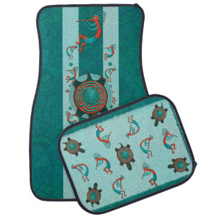 Visitors Anasazi Native Folk Art Car Floor Mat