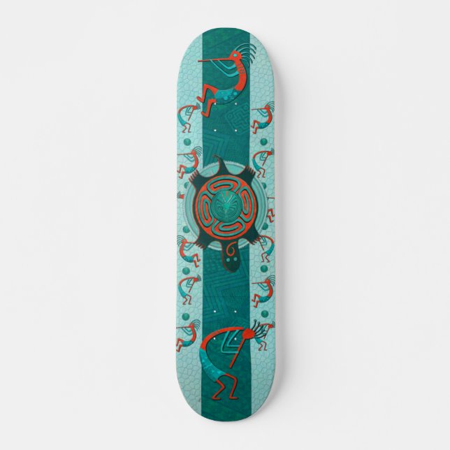 Visitors Anasazi Native Folk Art Skateboard Deck (Front)