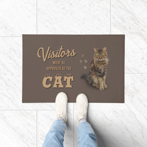 Visitors approved by Cat  Door Mat