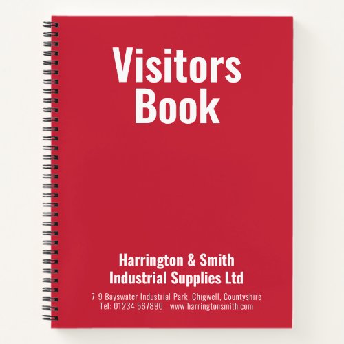 Visitors Book for Businesses