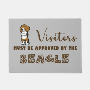 Visitors must be approved by the beagle doormat