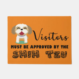 Visitors must be approved by the shih tzu doormat