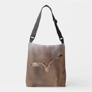 Visitors of the Grasslands: Short-Eared Owls Crossbody Bag