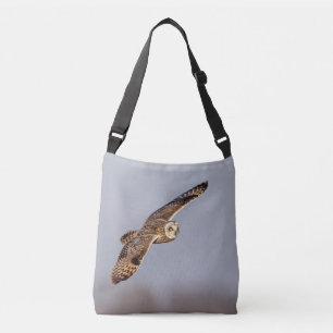 Visitors of the Grasslands: Short-Eared Owls Crossbody Bag