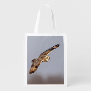 Visitors of the Grasslands: Short-Eared Owls Grocery Bag