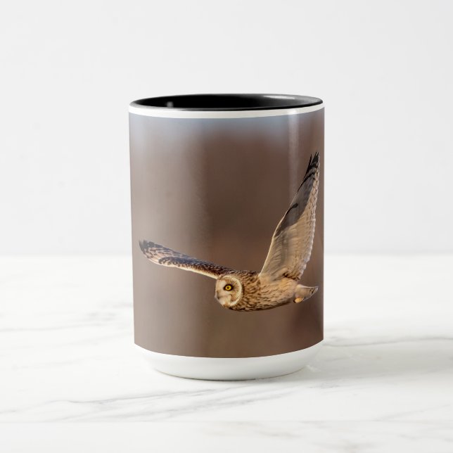 Visitors of the Grasslands: Short-Eared Owls Mug (Center)
