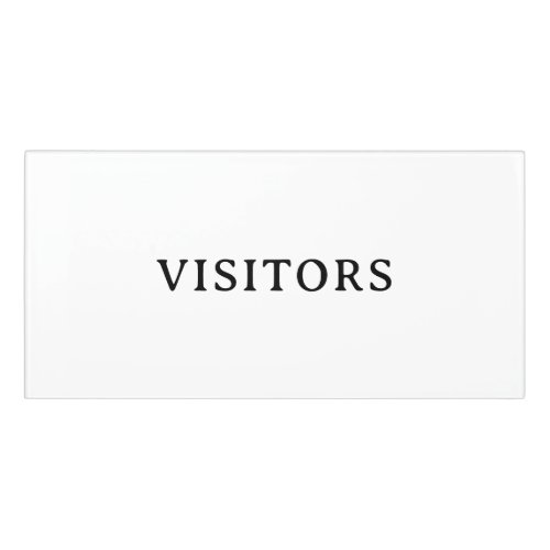VISITORS | Professional Modern Classic Room Door Sign