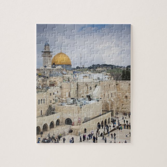 Visitors, Western Wall Plaza & Dome of the Rock Jigsaw Puzzle (Vertical)