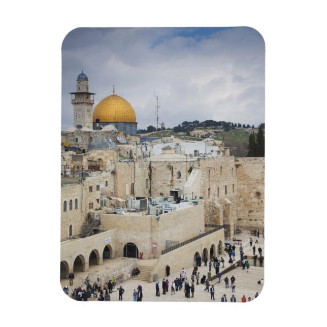 Visitors, Western Wall Plaza & Dome of the Rock Magnet (Vertical)