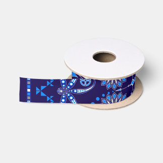 Visits from the Ancesters Blue 2 Satin Ribbon