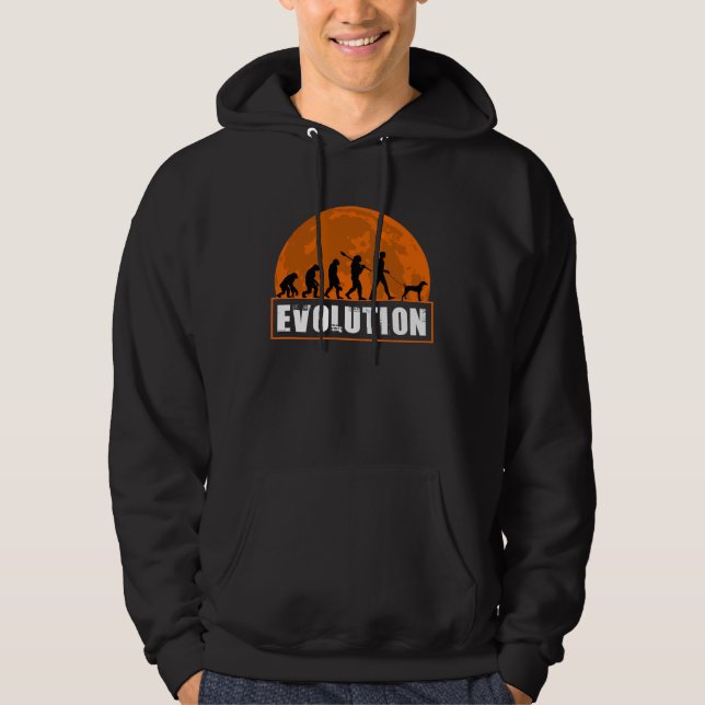 Visla Dog Dad Human Evolution Hoodie (Front)