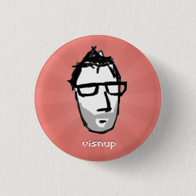 visnup button (red) (Front)